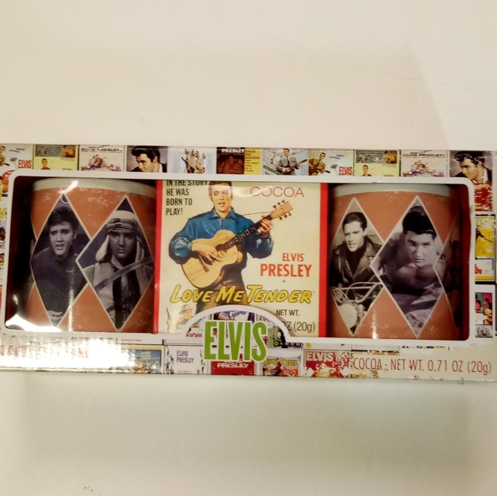 Elvis Presley Mug Gift Set Hot COCOA  Ceramic NIB